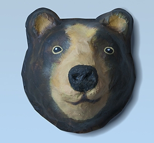 Teddy bear|papier mâché|fait main