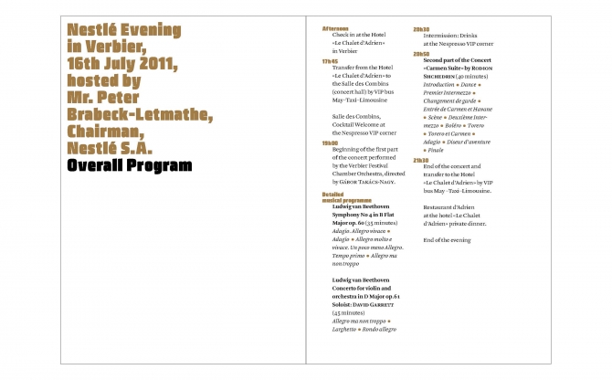 Verbier Festival|Soirée Nestlé