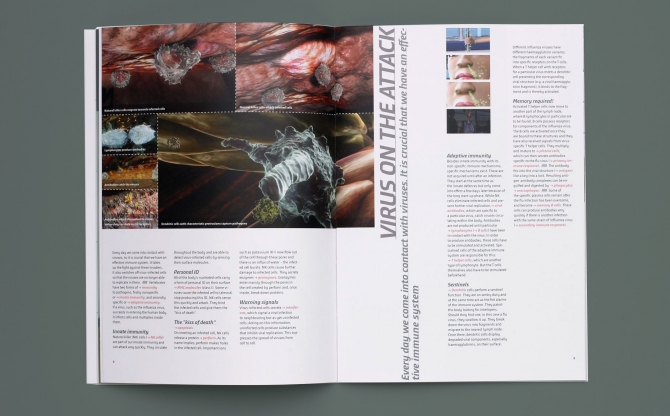 Juste un Virus|Brochure accompagnant un film 3D. Cours de biologie de l'enseignement secondaire supérieur.